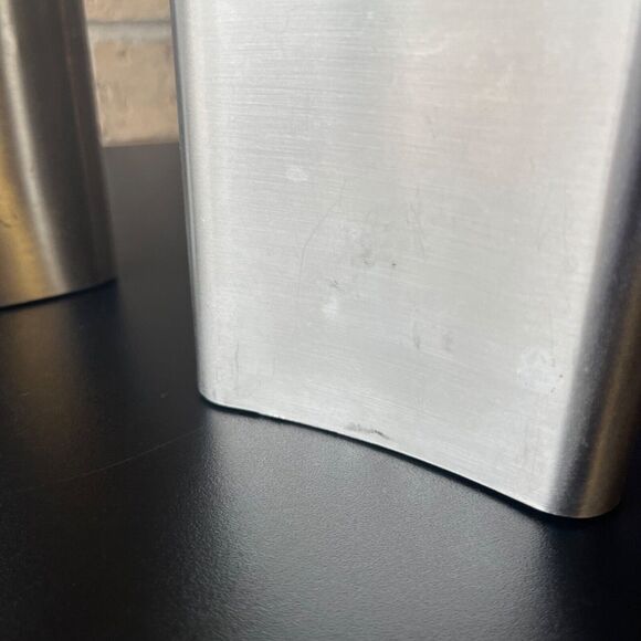Set of Two Stainless Steel Flask 8 oz 5 in x 4 in x 1 in Drink Party Tardy Bar - Picture 10 of 14